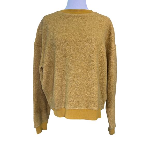 Outdoor Voices Wool Blend Crewneck Sweatshirt Mustard Yellow Size L - Picture 1 of 7